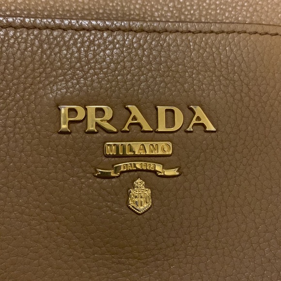 PRADA Vitello Daino Caramel Leather Bag - Picture 12 of 15